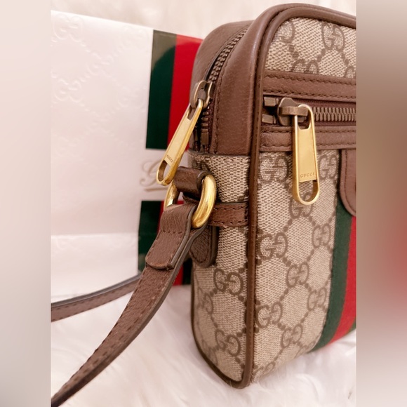 GUCCI GG Supreme GG Web Ophidia Crossbody Bag SOLD - Picture 4 of 14